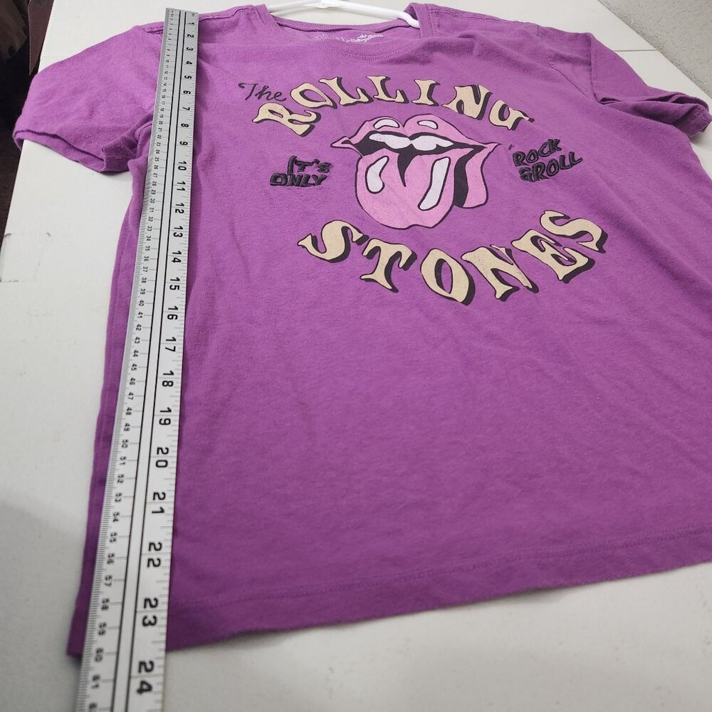 Rolling Stones Purple Graphic T-Shirt S Time & Tru Rock & Roll Embroidered Cotto - Picture 5 of 10